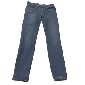 Madewell‎ size 27. Blue stretchy straight leg jean 8” front rise